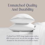 Brooklinen Luxury Sateen Duvet Cover - 100% Cotton, King/California King Size in White with Extra-Long Corner Ties and Button Closure - Best King/Cali King Duvet Covers