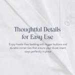 Brooklinen Luxury Sateen Duvet Cover - 100% Cotton, King/California King Size in White with Extra-Long Corner Ties and Button Closure - Best King/Cali King Duvet Covers