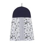NoJo Love You to The Moon - Navy, Grey and Blue 4 Piece Nursery Crib Bedding Set with Comforter, Fitted Crib Sheet, Dust Ruffle, Diaper Stacker