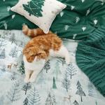Bedsure King Size Christmas Duvet Cover - Green Forest Holiday Bedding Set, 5-Piece Collection Includes 1 Duvet Cover, 2 Pillow Shams, 1 Throw Blanket, and 1 Decorative Pillow (King, Green Forest)