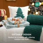 Bedsure King Size Christmas Duvet Cover - Green Forest Holiday Bedding Set, 5-Piece Collection Includes 1 Duvet Cover, 2 Pillow Shams, 1 Throw Blanket, and 1 Decorative Pillow (King, Green Forest)