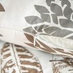 Phantoscope Set of 4 New Living Series Fall Leaf Geometric Coffee Throw Decorative Pillow Cover Cushion Cover 18 x 18 inches 45 x 45 cm