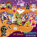 Halloween Stickers, Stickers for Kids, 36 Sheets Make a Face Sticker Sheets, Halloween Crafts Party Favors for Kids