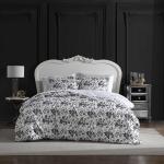 Betsey Johnson Betsey'S Toile Microfiber Black 3 Piece Duvet Cover Set-Full/Queen
