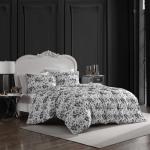 Betsey Johnson Betsey'S Toile Microfiber Black 3 Piece Duvet Cover Set-Full/Queen