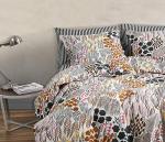 MARIMEKKO - King Comforter Set, Cotton Percale Bedding with Matching Shams, Stylish Modern Home Decor (Pieni Letto Multi, King)