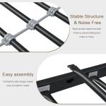 Einhomn Bunk Bed Twin Over Twin, Heavy Duty Metal Bed with Ladder and Full-Length Guardrail, Under-Bed Storage Space, No Box Spring Needed, Noise Free, Black