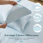 WhatsBedding 3 Pieces Duvet Cover Set Queen Size - Prewashed Bedding Set, Extra Comfy & Breathable Cooling Comfoter Cover, 1 Duvet Cover and 2 Pillowcases, 90”x90” (Light Blue, Queen)