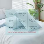 WhatsBedding 3 Pieces Duvet Cover Set Queen Size - Prewashed Bedding Set, Extra Comfy & Breathable Cooling Comfoter Cover, 1 Duvet Cover and 2 Pillowcases, 90”x90” (Light Blue, Queen)