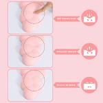 ATTACK SHARK Cloud Mouse Pad Wrist Support and Keyboard Wrist Rest,Ergonomic Design for Typing Pain Relief,Memory Foam Wrist Rest Leather Cup Coaster,Lightweight Desk Gel Hand Wrist Rests(Pink)