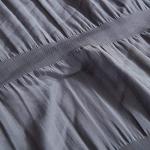 SLEEP ZONE Luxury Seersucker Queen Comforter Set 3-Piece, Soft & Lightweight Down Alternative Duvet Insert with Pillow Sham Cooling for Summer, Gray