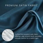 Sleeplite 4 Piece Luxury Satin Bed Sheets Set with Pillowcases - Ultra Soft & Silky, Hypoallergenic & Wrinkle-Free, Hotel Quality Comfort Bedding, Size Full, Navy Blue