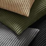 MIULEE Pack of 2 Pillow Covers Soft Soild Decorative Square Throw Pillow Covers Set Cushion Cases Pillowcases for Sofa Bedroom Car 18 x 18 Inch 45 x 45 Cm Olive Green