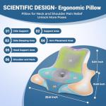 WOGAHEV Reading Pillow for Bed, Lying, Leaning and Prone, Ergonomic Memory Foam Bed Wedge Pillow for Headboard, Chin & Back Support Pillows on Bedrest Couch Floor- Grey
