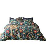 SUSYBAO Colorful Floral Duvet Cover Queen 100% Cotton Flower Duvet Cover 3 Piece Set 1 Multi-colored Cactus Botanical Duvet Cover with Zipper Ties 2 Pillowcases Luxury Soft Sunflower Print Bedding Set