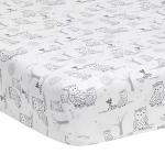 Lambs & Ivy Luna White/Gray Celestial Owl 4-Piece Nursery Baby Crib Bedding Set (740004V)