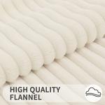 Simmore Decorative Fall Throw Pillow Covers 18x18 Set of 2, Soft Natural Plush Flannel Double-Sided Fluffy Couch Pillow Covers for Sofa Living Room, Cream White