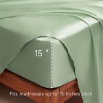 GOLAL Satin Sheets King Size - 4 Pieces Luxury Silky Soft Bed Sheets, Wrinkle-Free Sage Green Satin Silk Sheet Set with 1 Deep Pocket Fitted Sheet, 1 Flat Sheet, 2 Pillow Cases