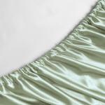 GOLAL Satin Sheets King Size - 4 Pieces Luxury Silky Soft Bed Sheets, Wrinkle-Free Sage Green Satin Silk Sheet Set with 1 Deep Pocket Fitted Sheet, 1 Flat Sheet, 2 Pillow Cases