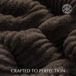 EVERGRACEHOME Ultra Soft Faux Fur Throw Blanket for Couch, Luxury Sculpted Texture Faux Rabbit Fur Blanket for Bed, Fluffy Thick Plush Warm Fuzzy Throw, 920GSM (Dark Brown, 50''x60'')