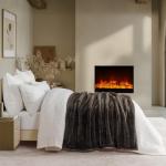 EVERGRACEHOME Ultra Soft Faux Fur Throw Blanket for Couch, Luxury Sculpted Texture Faux Rabbit Fur Blanket for Bed, Fluffy Thick Plush Warm Fuzzy Throw, 920GSM (Dark Brown, 50''x60'')