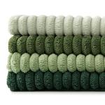 MIULEE Christmas Green Decorative Throw Pillow Covers 18x18 Inch Set of 4 Boho Farmhouse Cushion Covers Mordern Nordic Pillow Cases Soft Corduroy Gradient Home Decor for Couch Sofa Living Room Bed