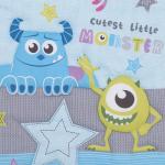 Disney Monsters, Inc. Cutest Little Monster Turquoise, Green, Purple, and Gray, Sully, Mike, and Randall 3 Piece Nursery Crib Bedding Set - Comforter, Fitted Crib Sheet, and Crib Skirt