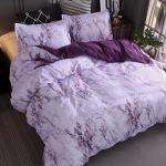 Feelyou King Bedding Duvet Cover Set Grape Reversible Marble Luxury Microfiber Lightweight Down Comforter Quilt Cover with Zipper Closure Best Organic 3PCS