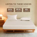 THXSILK Luxury Mulberry Silk Fitted Sheet Set 3 Pcs, Full Silk Bed Sheet Set with 16" Deep Pockets, Soft & Cooling Sheets, 1 Fitted Sheet, 2 Pillowcases with Zipper Closure - White