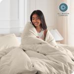 Bare Home Bedding Duvet Cover Queen Size - Premium 1800 Super Soft Collection - Lightweight, Cooling Duvet Cover - Soft Breathable Bedding (Queen, Sand)