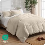 Bare Home Bedding Duvet Cover Queen Size - Premium 1800 Super Soft Collection - Lightweight, Cooling Duvet Cover - Soft Breathable Bedding (Queen, Sand)