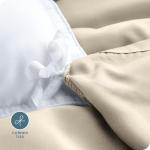 Bare Home Bedding Duvet Cover Queen Size - Premium 1800 Super Soft Collection - Lightweight, Cooling Duvet Cover - Soft Breathable Bedding (Queen, Sand)