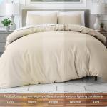 Bare Home Bedding Duvet Cover Queen Size - Premium 1800 Super Soft Collection - Lightweight, Cooling Duvet Cover - Soft Breathable Bedding (Queen, Sand)