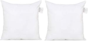 Acanva Down Alternative Throw Pillow Inserts Hypoallergenic Square Soft Form Stuffer Decorative Cushion Sham Filler, 18 x 18, White 2 Count