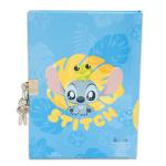 Disney Stitch Diary and Pen Set - Bundle Mini 60-Sheet Journal with Real Padlock and Pen Plus Mini Posters and Stickers | Stitch and Angel Diary for Girls, Kids