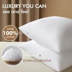 MIULEE 20x20 Pillow Inserts,Down Alternative Pack of 2 Decorative Throw Pillows for Sofa Couch Bed, Ultra Soft Fluffy Bed Sleeping Form