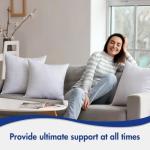 MIULEE 20x20 Pillow Inserts,Down Alternative Pack of 2 Decorative Throw Pillows for Sofa Couch Bed, Ultra Soft Fluffy Bed Sleeping Form