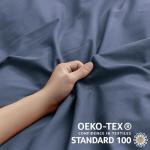 JELLYMONI Bedding Duvet Cover Queen Size - 100% Washed Cotton Linen Like Textured Comforter Cover, 3 Pieces Breathable Soft Bedding Set with Zipper Closure (Blue, Queen 90"x90")