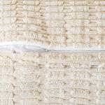 MIULEE Cream White Corduroy Decorative Throw Pillow Covers Pack of 2 Soft Striped Pillows Pillowcases with Broad Edge Modern Winter Cute Boho Home Decor for Couch Sofa Bed 18x18 Inch