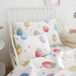 PinkMemory Strawberry Toddler Bedding Set for Girls Boys 5 Pieces Bed-in-a-Bag Quilt Comforter Set Kids Crib Bedding Sets,1 Quilted Comforter,1 Flat Sheet, 1 Fitted Sheet and Toddler Pillowcases