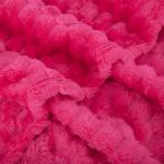 Puncuntex Hot Pink Throw Blanket 50"×60" inches Gifts for Mom Fuzzy 3D Jacquard Decorative Flannel Fleece Super Soft Plush Cozy Blanket for Couch Sofa Chair Lightweight