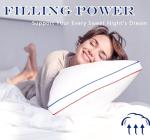 SUMEQIQ Pillows Queen Size Set of 2, Fluffy Bed Pillows for Sleeping, Queen Pillows 2 Pack with Hotel Quality, Medium Firm and Supportive Down Alternative Pillow for Side and Back Sleeper, 20" x 30"