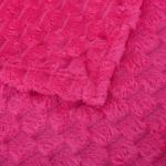 Puncuntex Hot Pink Throw Blanket 50"×60" inches Gifts for Mom Fuzzy 3D Jacquard Decorative Flannel Fleece Super Soft Plush Cozy Blanket for Couch Sofa Chair Lightweight