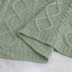 Homiest Cable Knit Throw Blanket and Pillow Set, Sage Green Set of 3, Knitted Throw (50"x60") & 2 Pillow Covers (18"x18"), Soft & Cozy Decorative for Couch Bed Sofa