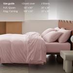 Double Stitch 100% Organic Cotton Duvet Cover - Soft 3 Piece Bedding Set King Size, 300 TC Luxury Hotel Sateen Weave, GOTS Certified Long Staple Cotton, Made in India, Sepia Rose