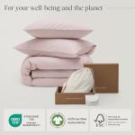 Double Stitch 100% Organic Cotton Duvet Cover - Soft 3 Piece Bedding Set King Size, 300 TC Luxury Hotel Sateen Weave, GOTS Certified Long Staple Cotton, Made in India, Sepia Rose