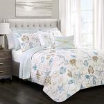 Coastal Harbor Life Reversible Quilt Set, 7 Pieces