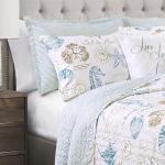 Coastal Harbor Life Reversible Quilt Set, 7 Pieces