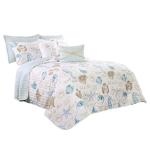 Coastal Harbor Life Reversible Quilt Set, 7 Pieces