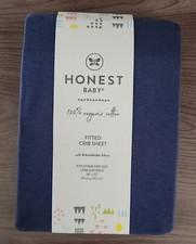 HonestBaby unisex-baby Classics Fitted Crib Sheets Set Standard Mattress, 100% Organic Cotton Baby Boys, Girls, Neutral, 1 Pack - White (Mini), One Size